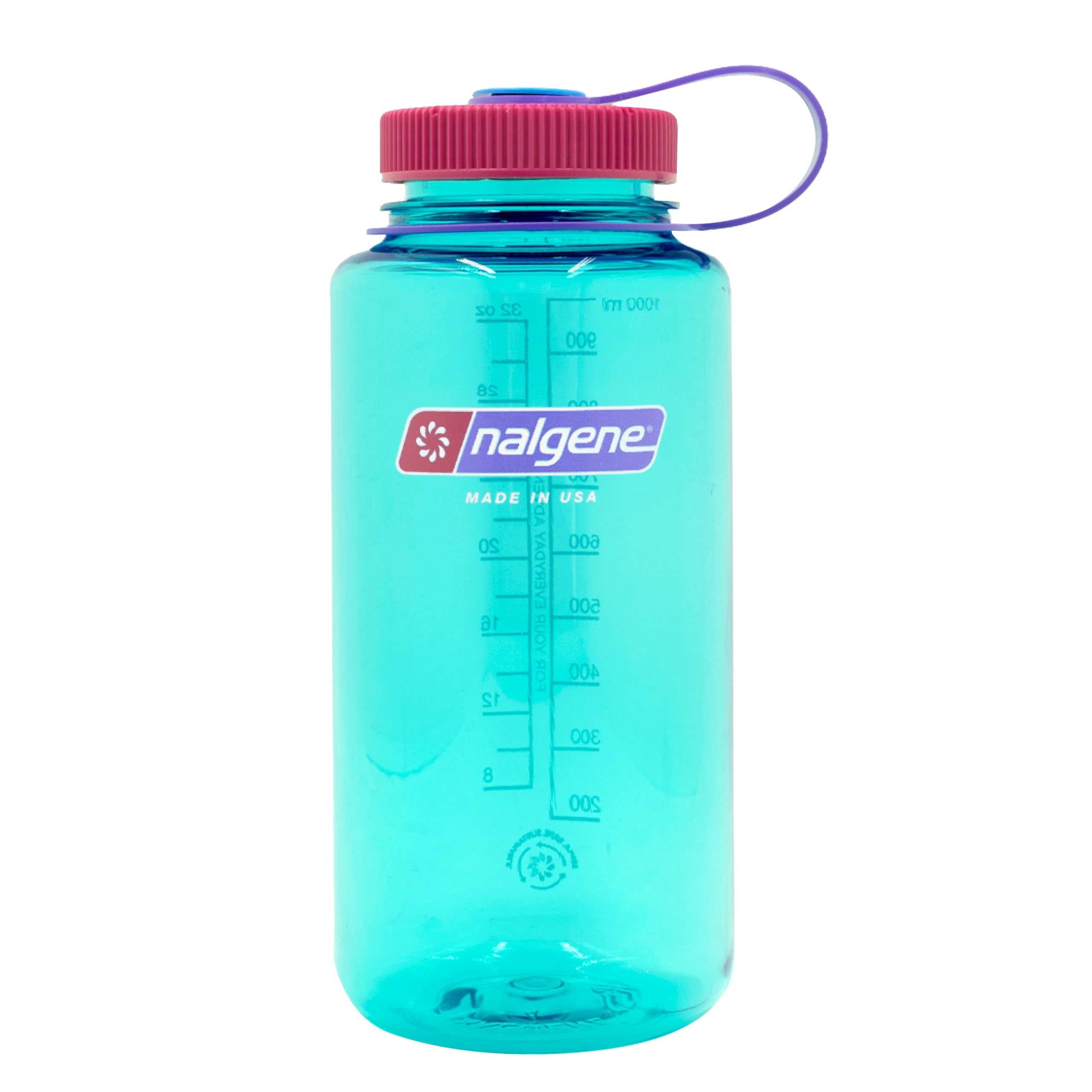 Nalgene Sustain Tritan Bpa-Free Water Bottle Made With Material Derived From 50% Plastic Waste, 32 Oz, Wide Mouth, Surfer